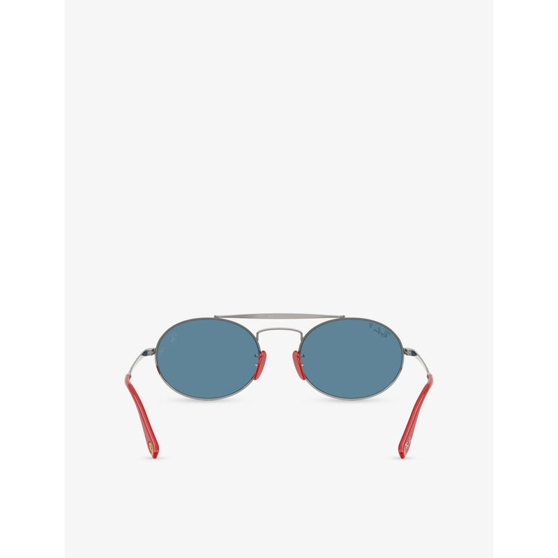 Ray-Ban Scuderia Ferrari RB3775M round metal sunglasses - British product