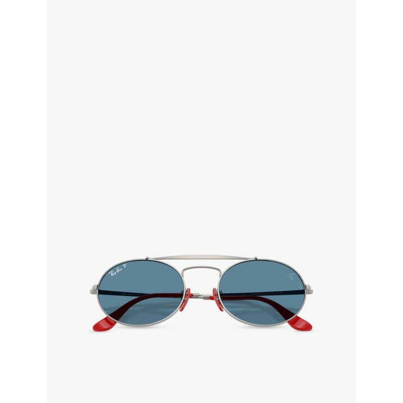 Ray-Ban Scuderia Ferrari RB3775M round metal sunglasses - British product