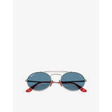 Ray-Ban Scuderia Ferrari RB3775M round metal sunglasses - British product