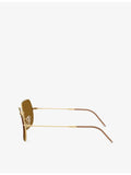 Ray-Ban square-frame metal sunglasses RBR0104S, UK version