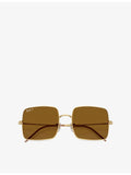 Ray-Ban square-frame metal sunglasses RBR0104S, UK version