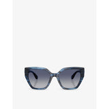 Swarovski irregular-frame acetate sunglasses (British brand)