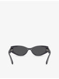 Swarovski SK6045U cat-eye acetate sunglasses with 5.5cm lenses (British brand)