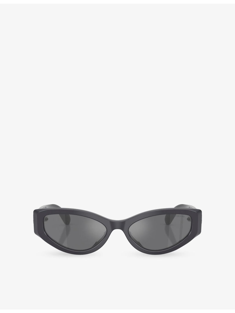 Swarovski SK6045U cat-eye acetate sunglasses with 5.5cm lenses (British brand)