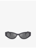 Swarovski SK6045U cat-eye acetate sunglasses with 5.5cm lenses (British brand)