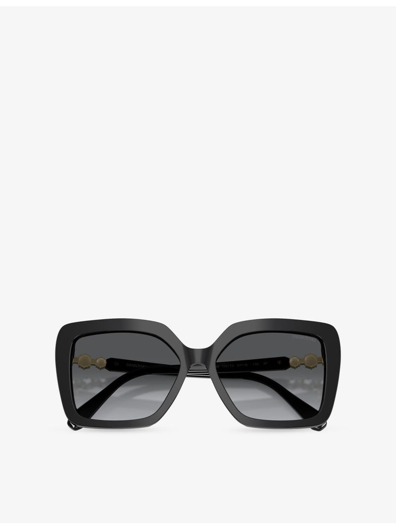 Swarovski SK6049 square acetate sunglasses with tinted lenses (British brand)