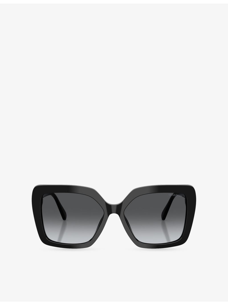 Swarovski SK6049 square acetate sunglasses with tinted lenses (British brand)
