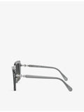 Swarovski irregular-frame acetate sunglasses, UK version