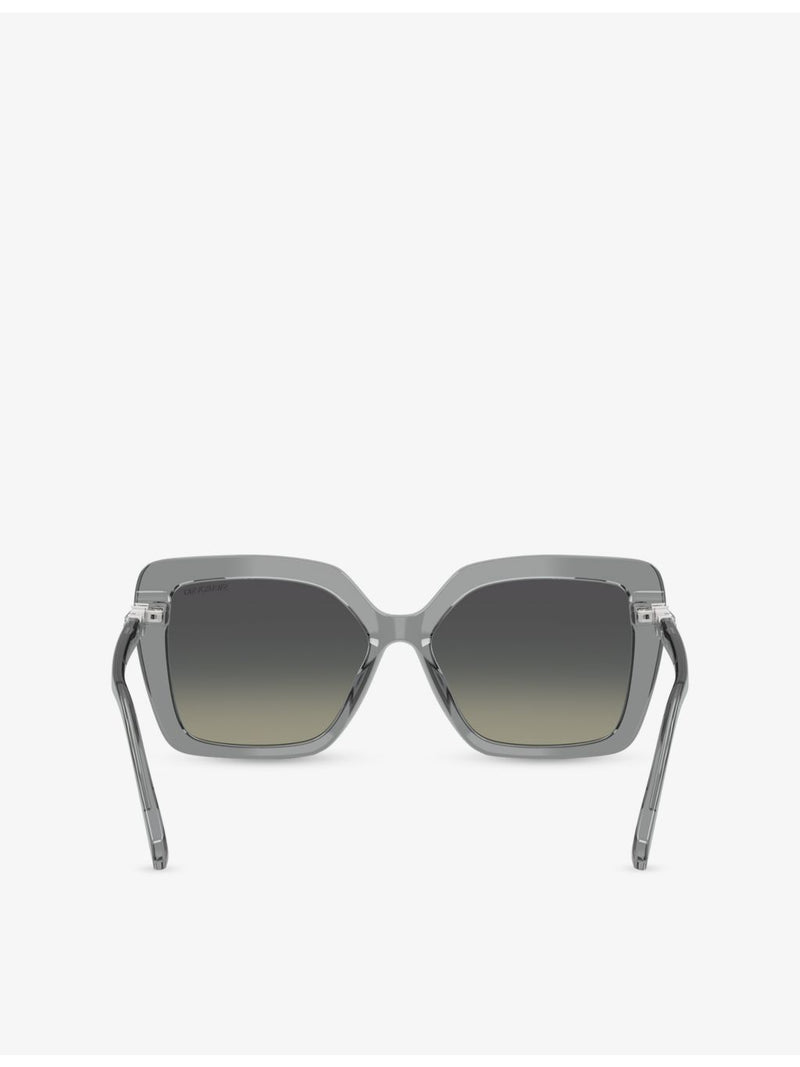 Swarovski irregular-frame acetate sunglasses, UK version