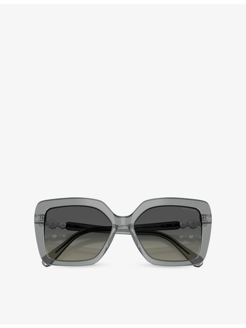 Swarovski irregular-frame acetate sunglasses, UK version