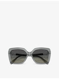 Swarovski irregular-frame acetate sunglasses, UK version