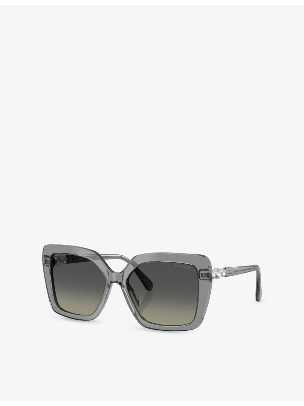 Swarovski irregular-frame acetate sunglasses, UK version