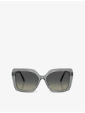 Swarovski irregular-frame acetate sunglasses, UK version