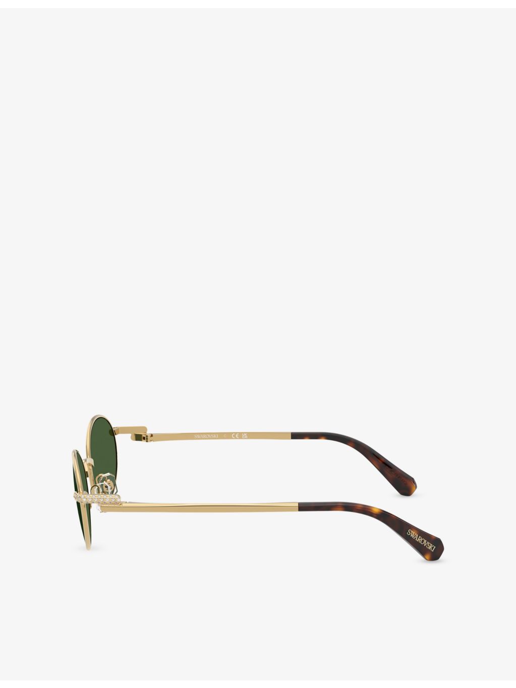Swarovski SK7033 oval-frame metal sunglasses - British product