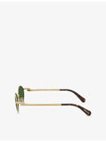 Swarovski SK7033 oval-frame metal sunglasses - British product