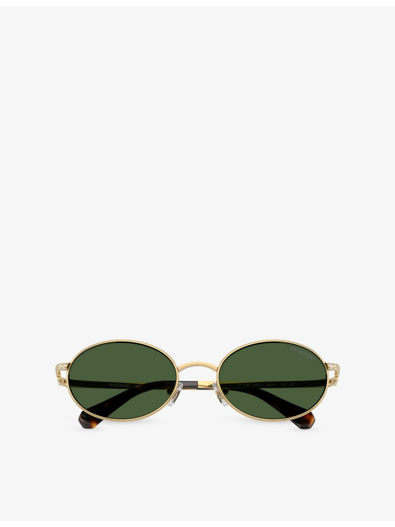 Swarovski SK7033 oval-frame metal sunglasses - British product