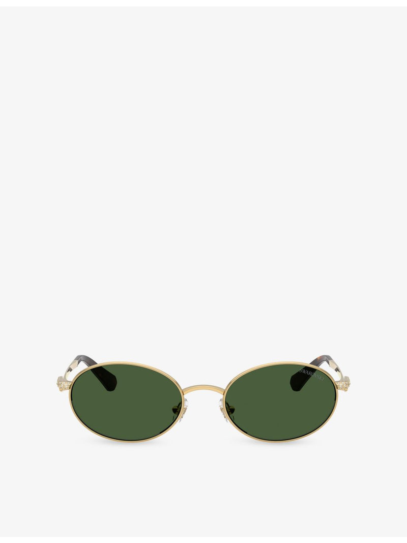 Swarovski SK7033 oval-frame metal sunglasses - British product