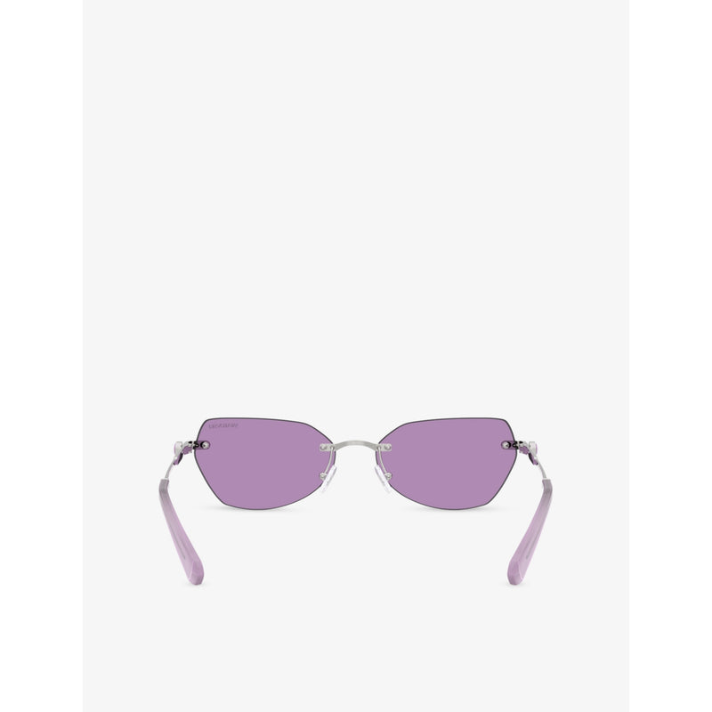 Swarovski SK7038 irregular metal sunglasses with crystal details, UK version
