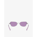 Swarovski SK7038 irregular metal sunglasses with crystal details, UK version
