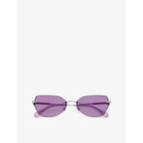 Swarovski SK7038 irregular metal sunglasses with crystal details, UK version