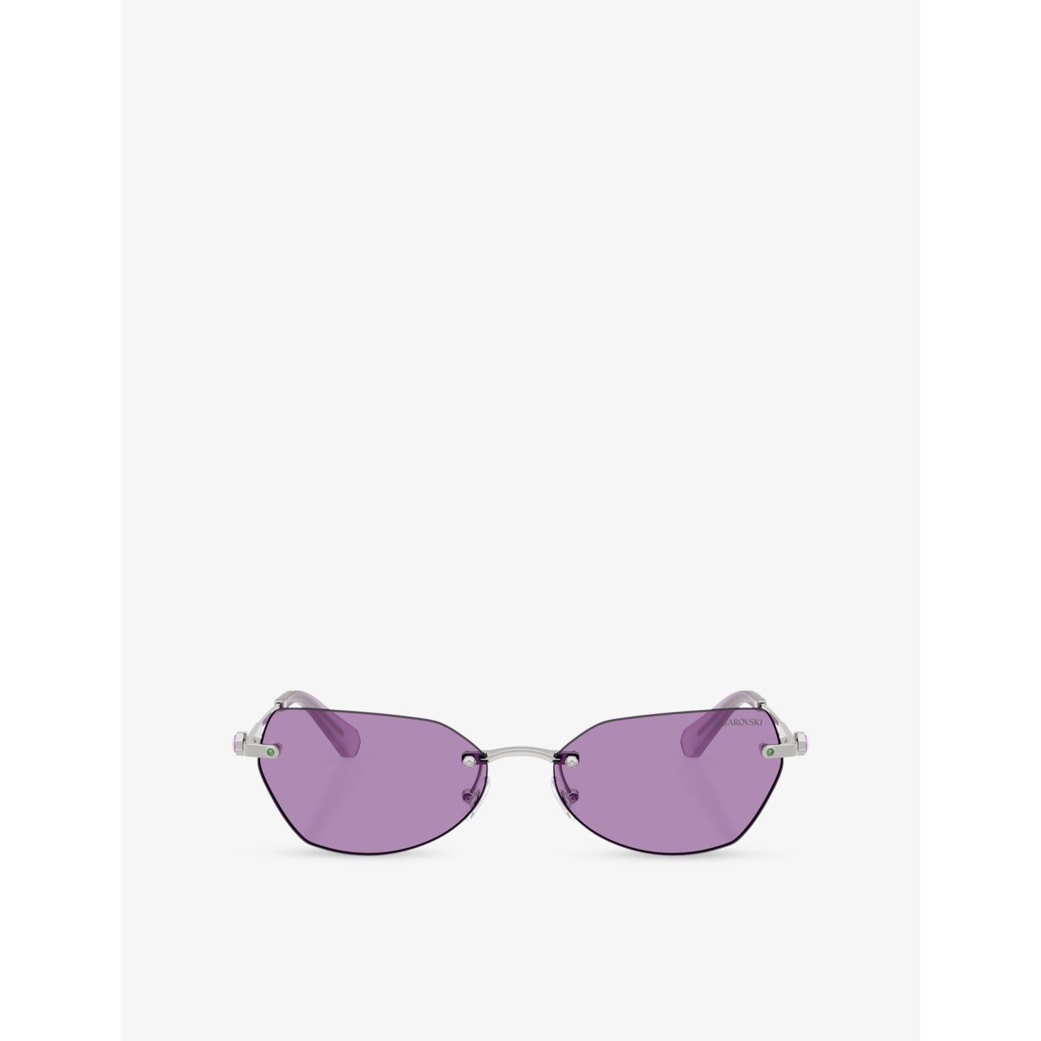 Swarovski SK7038 irregular metal sunglasses with crystal details, UK version