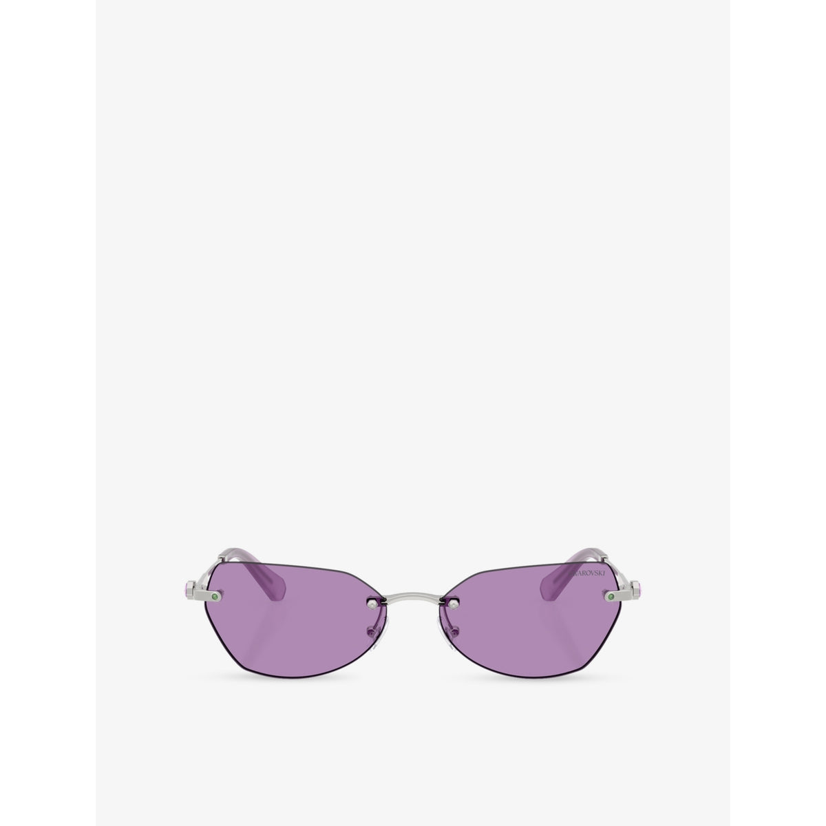Swarovski SK7038 irregular metal sunglasses with crystal details, UK version