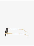 Swarovski SK7038 metal sunglasses with irregular frame, UK version