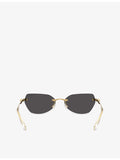 Swarovski SK7038 metal sunglasses with irregular frame, UK version