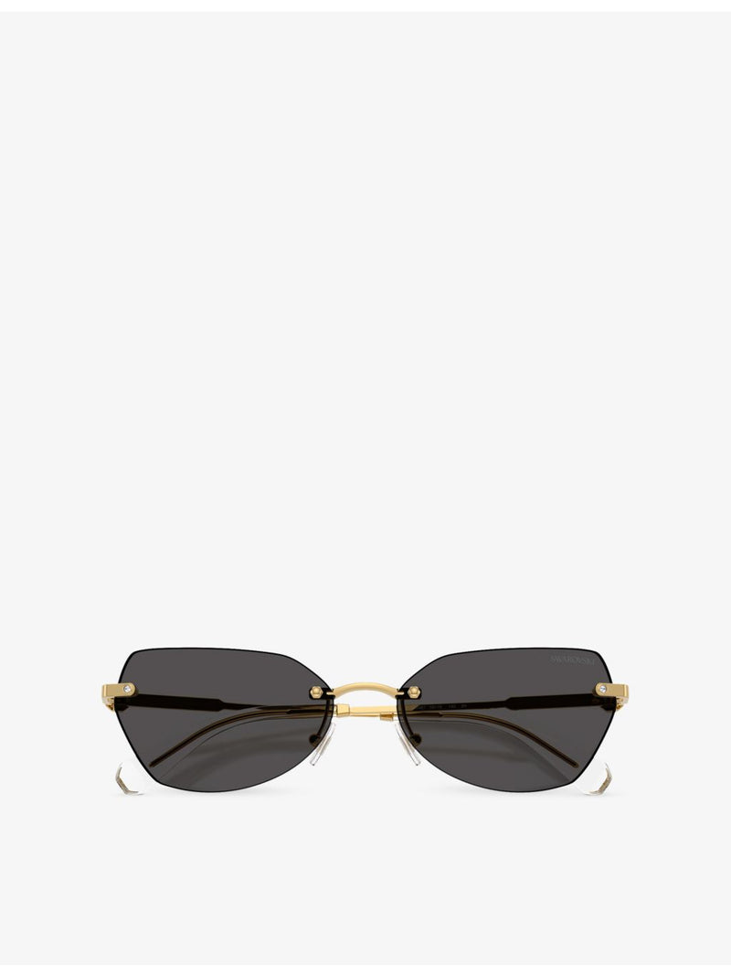 Swarovski SK7038 metal sunglasses with irregular frame, UK version
