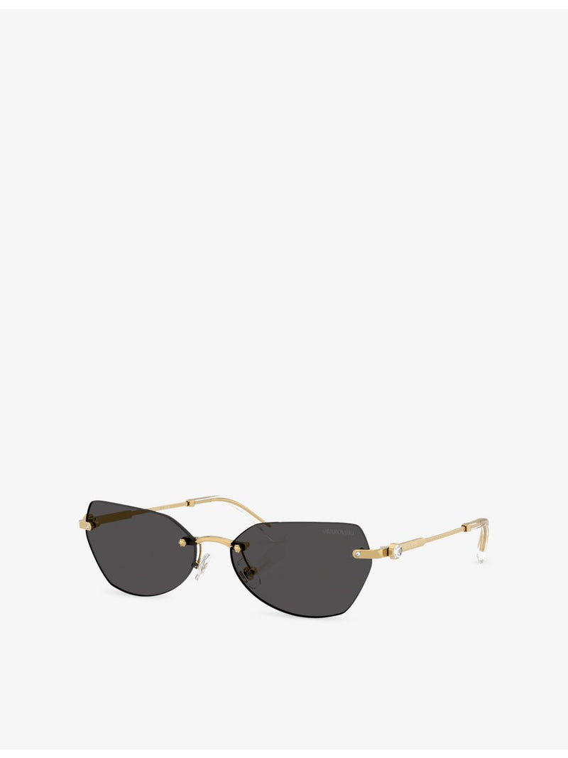 Swarovski SK7038 metal sunglasses with irregular frame, UK version