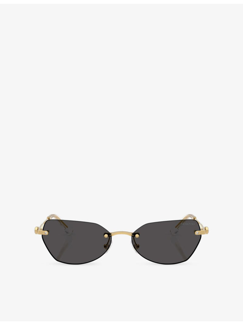 Swarovski SK7038 metal sunglasses with irregular frame, UK version