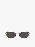 Swarovski SK7038 metal sunglasses with irregular frame, UK version