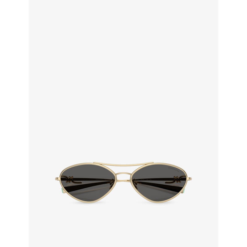 Tiffany & Co. TF3117 metal sunglasses with irregular frame - British product