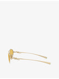 Tiffany & Co TF3117 irregular-frame metal sunglasses - British product