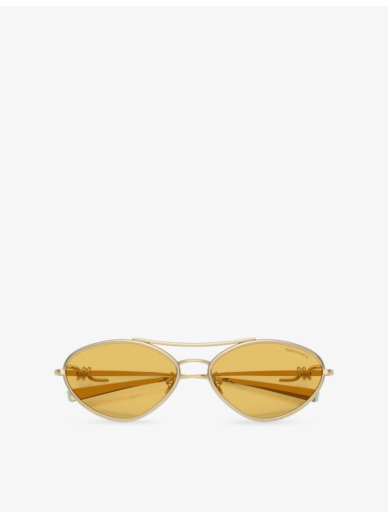 Tiffany & Co TF3117 irregular-frame metal sunglasses - British product