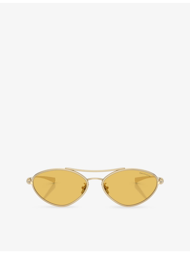 Tiffany & Co TF3117 irregular-frame metal sunglasses - British product