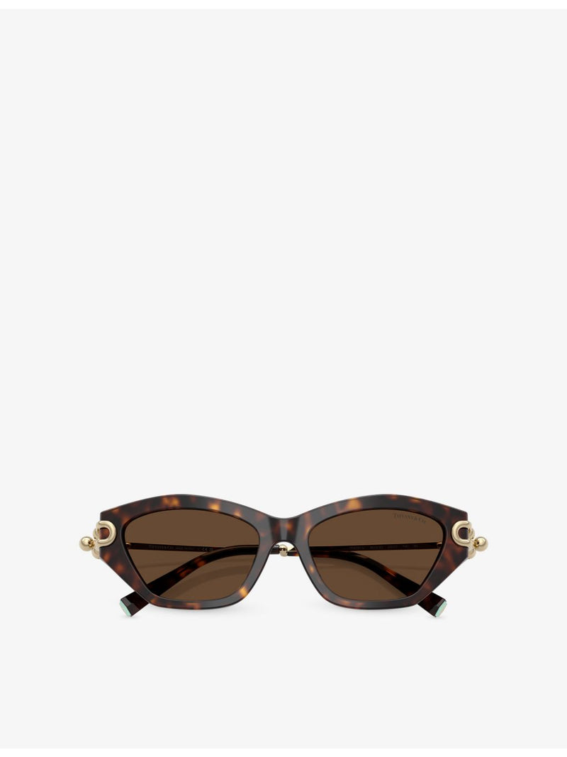 Tiffany & Co cat-eye acetate sunglasses tortoiseshell - British product
