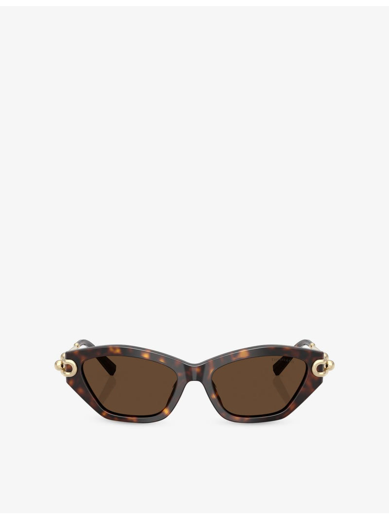 Tiffany & Co cat-eye acetate sunglasses tortoiseshell - British product