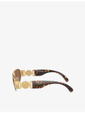 Versace VE2287 irregular-frame metal sunglasses, UK version