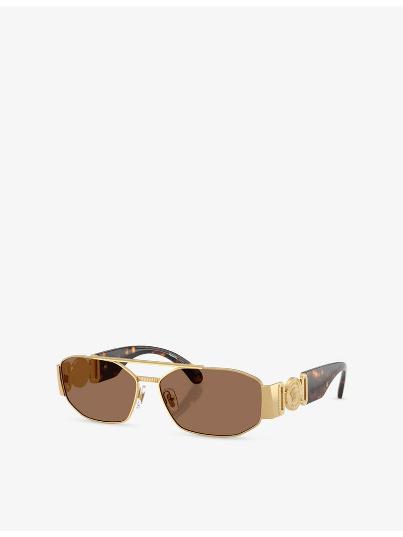 Versace VE2287 irregular-frame metal sunglasses, UK version