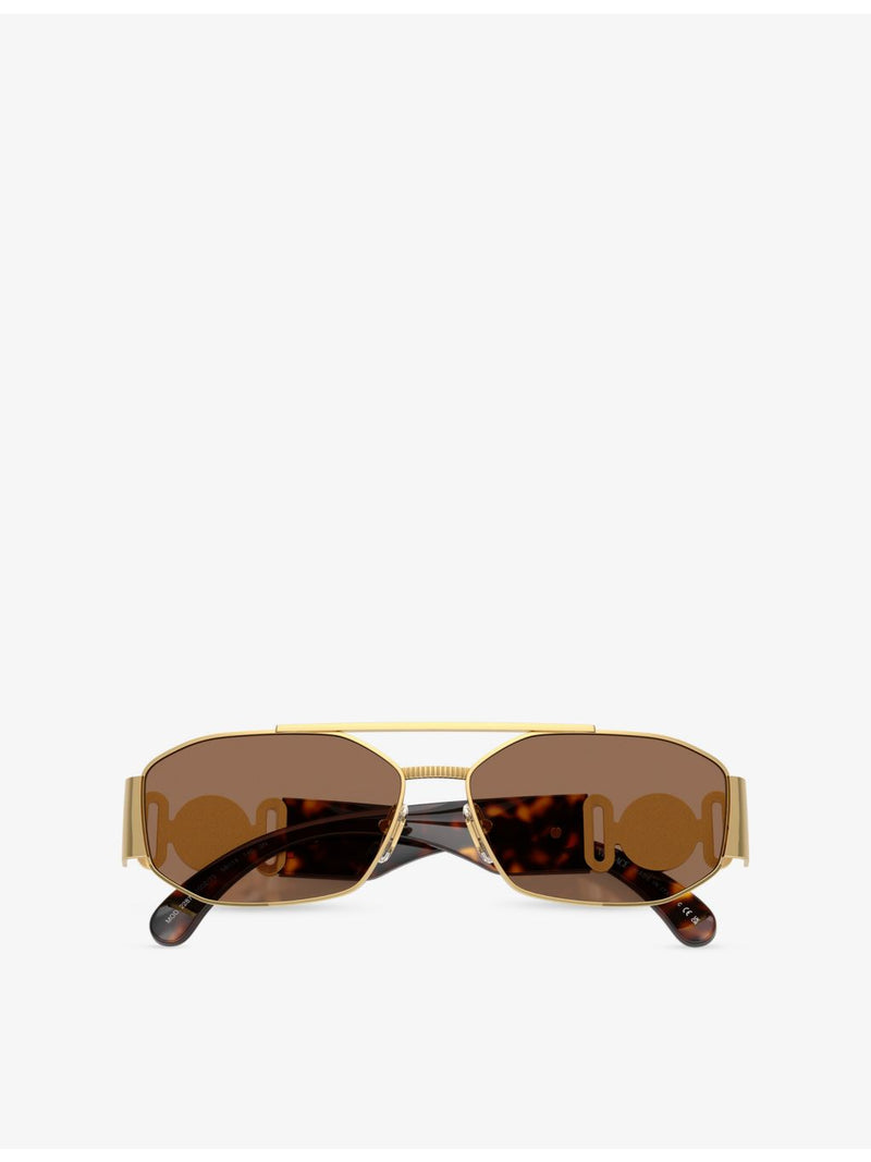 Versace VE2287 irregular-frame metal sunglasses, UK version