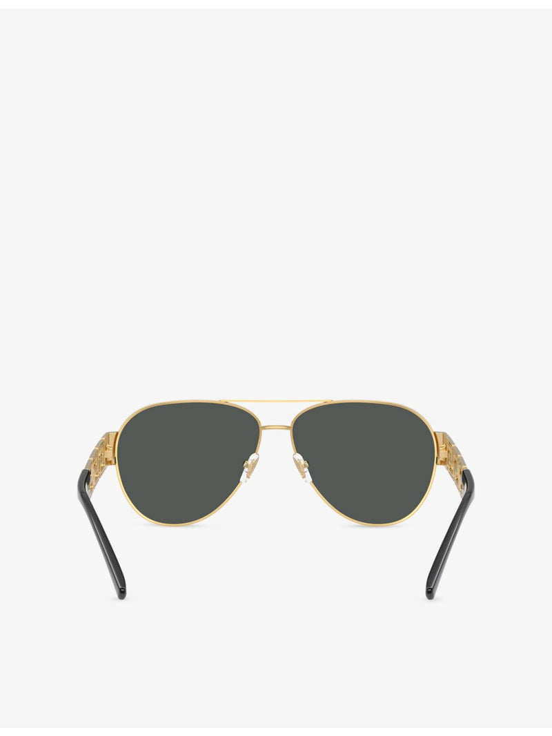 Versace VE2289 pilot-frame metal sunglasses, UK version