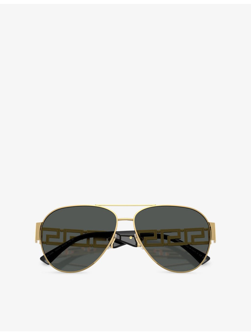 Versace VE2289 pilot-frame metal sunglasses, UK version