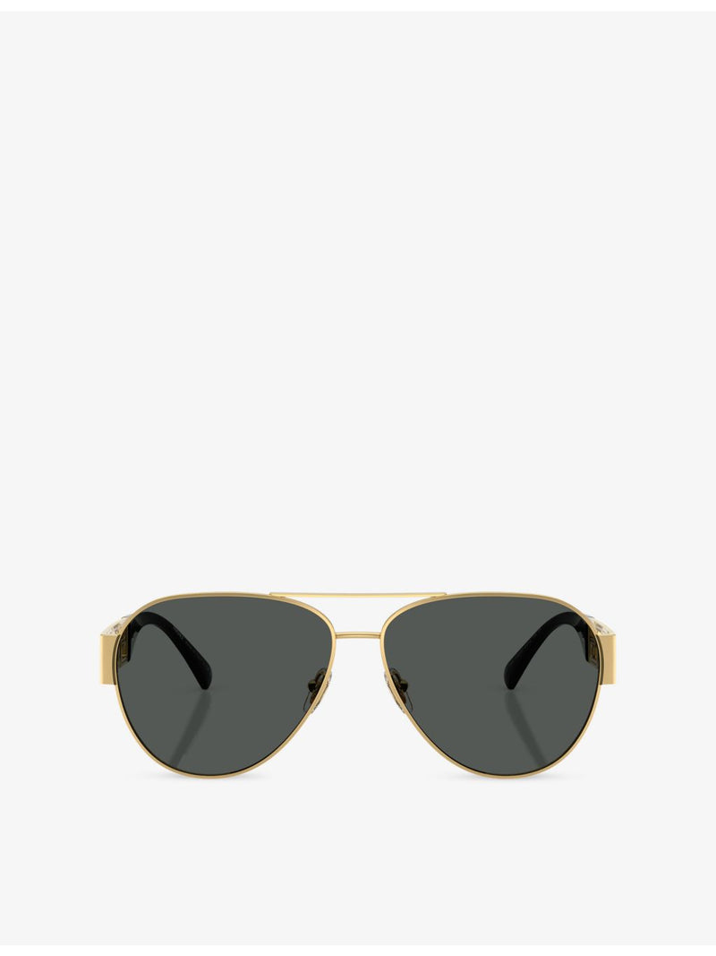 Versace VE2289 pilot-frame metal sunglasses, UK version