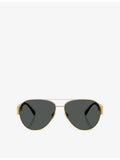 Versace VE2289 pilot-frame metal sunglasses, UK version