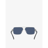 Versace VE2290 rectangle-frame metal sunglasses, UK version