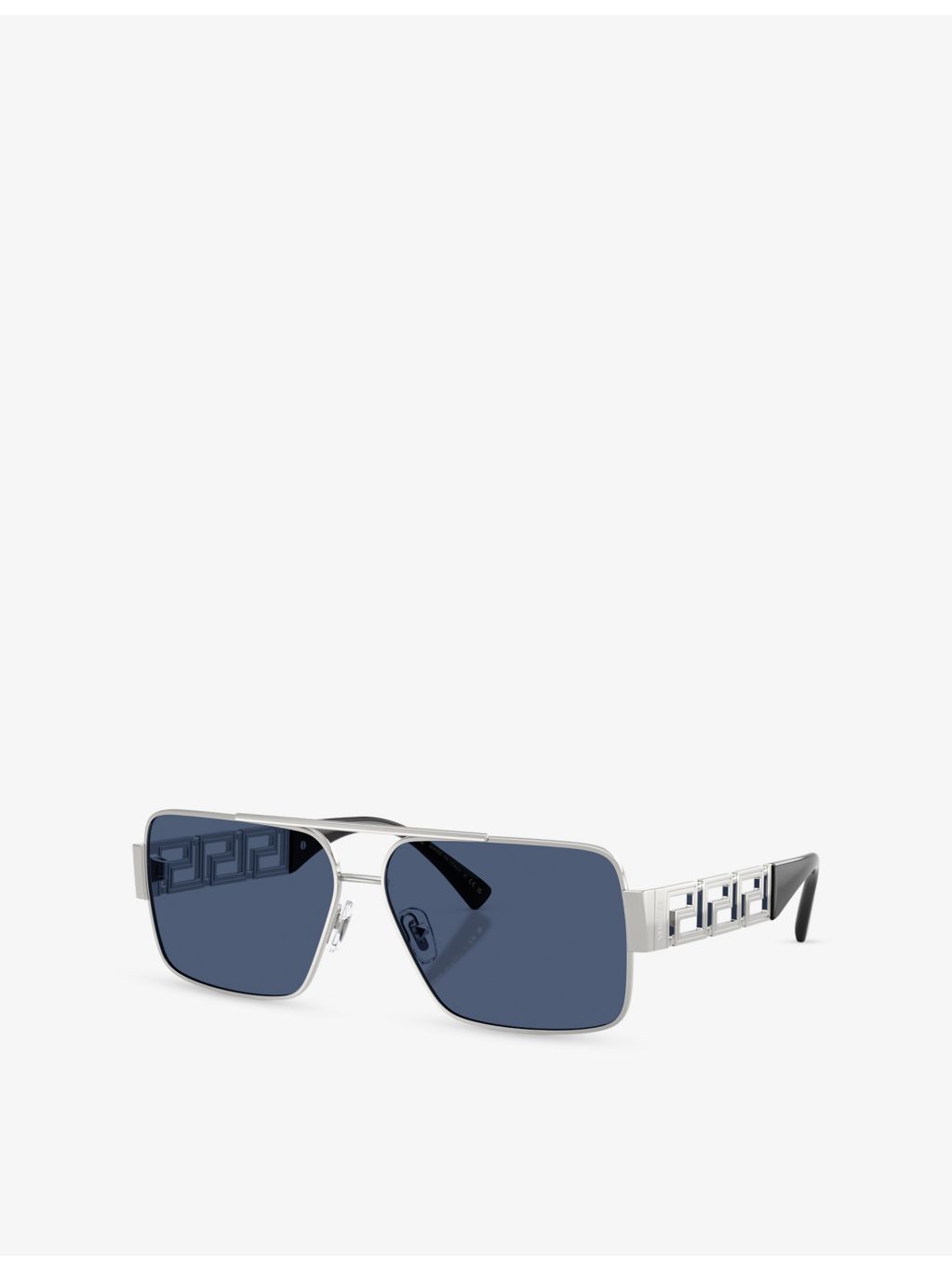 Versace VE2290 rectangle-frame metal sunglasses, UK version
