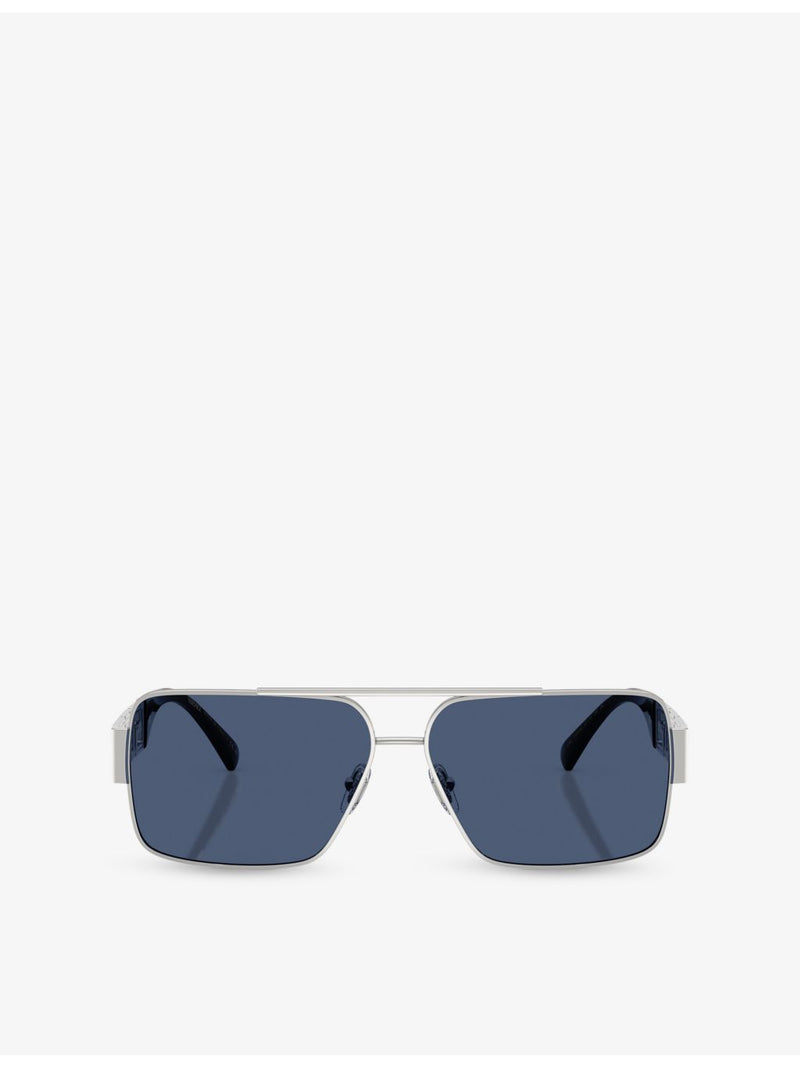 Versace VE2290 rectangle-frame metal sunglasses, UK version
