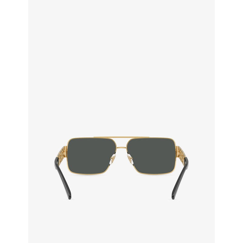 Versace VE2290 square-frame metal sunglasses, imported from the UK