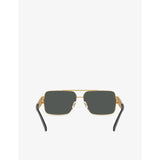Versace VE2290 square-frame metal sunglasses, imported from the UK